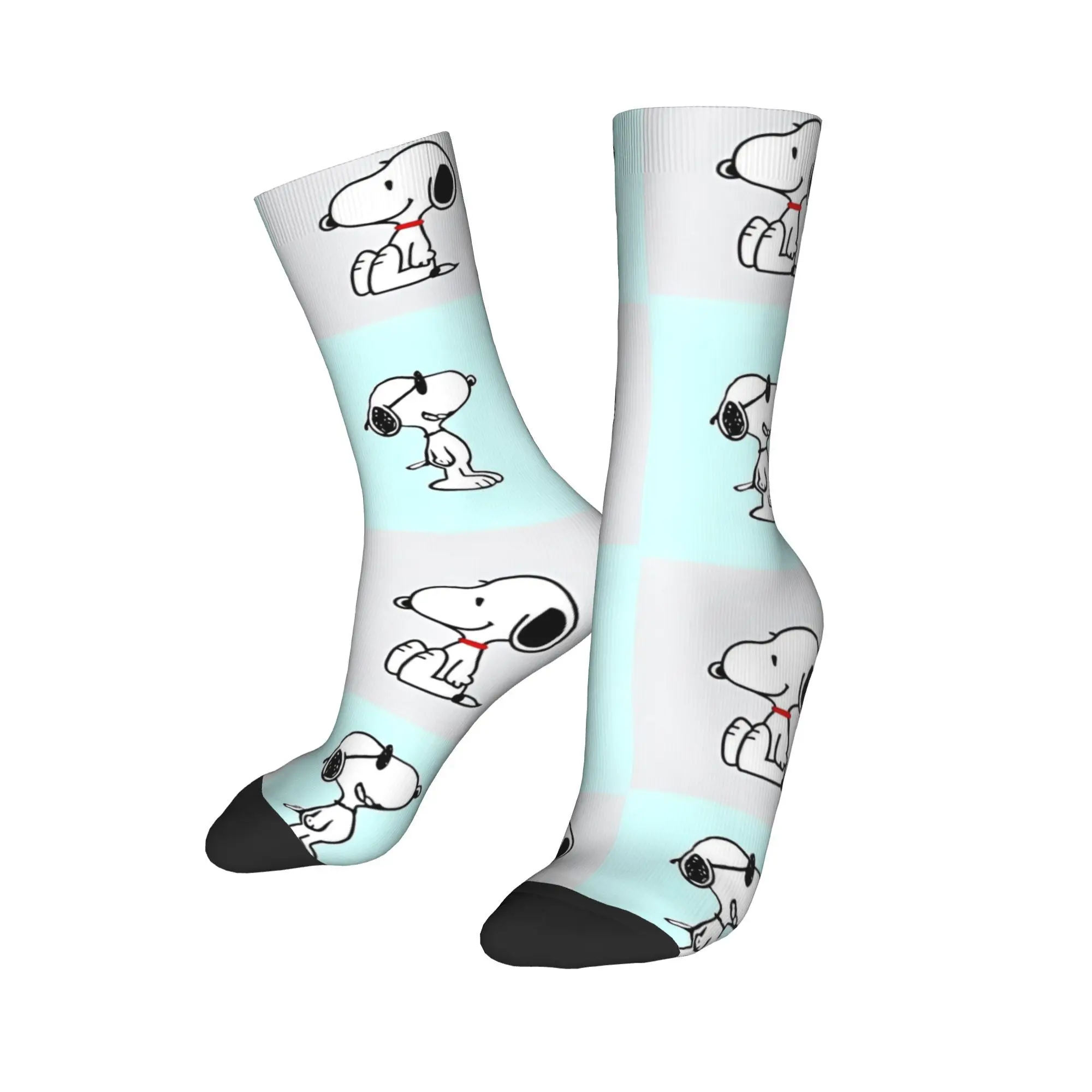 Happy Funny Men's Socks Harajuku Snoopy Woodstock Walk Sock Polyester  Skateboard Women's Socks Spring Summer Autumn Winter