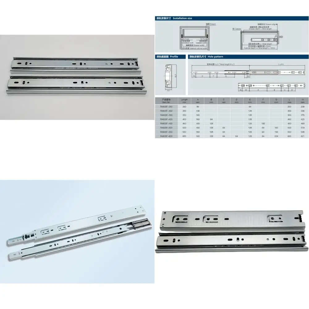 

Сверхмощные направляющие для ящиков с шарикоподшипниками, грузоподъемность 100 фунтов, цинковая отделка 12 дюймов, 10 комплектов для прочных решения для хранения вещей