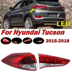 For Hyundai Tucson 2015-2018 Car LED Tail Light Rear Bumper Trun Signal Warning Brake Lamp Taillight Assembly Auto Accessories