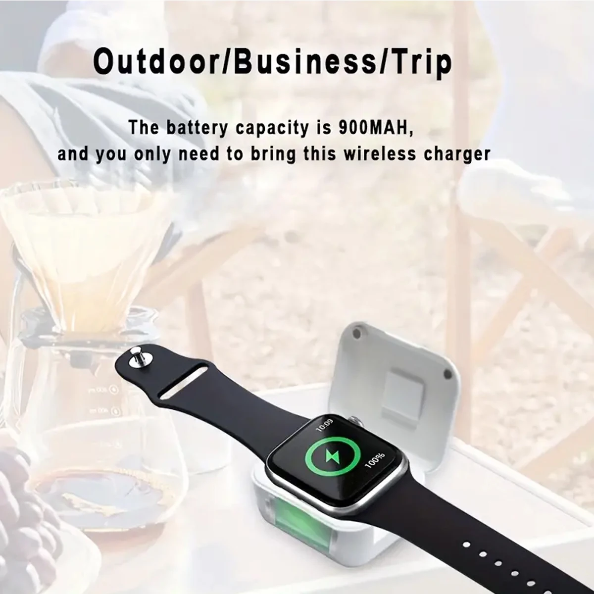 Cargador inalámbrico adecuado para la serie iwatch, cargador inalámbrico de reloj creativo portátil, mini cargador ligero portátil