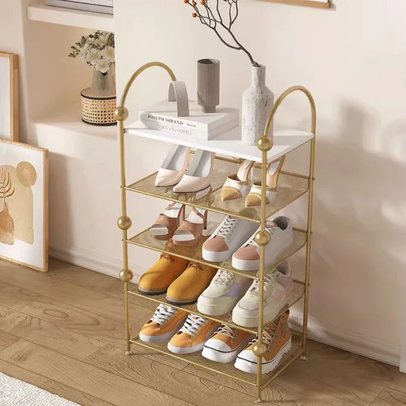 

Nordic Creative Shoe Stand Nano Paint Shoe Rack for Hallway Multi-Layer Hollow Shoe Organizer Stable Practical Home Furniture