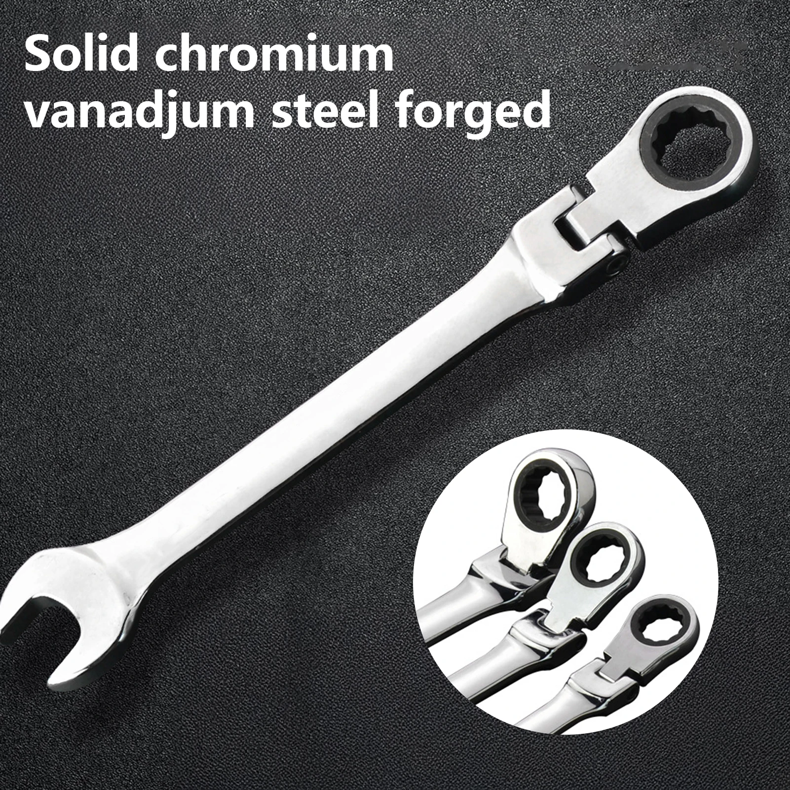 Adjustable Steel Ratcheting Wrench 6mm/7mm/8mm Size 72-Teeth Precise Wrench Suitable for Bicycle Machinery Repairs