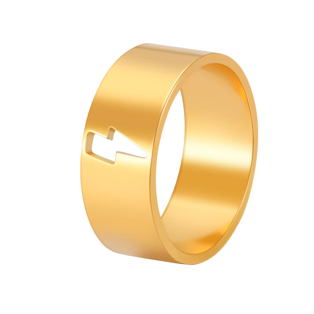Kkjoy Mode Silber Farbe Edelstahl Flugzeug Liebe Paar Set Ring Für Frauen Blitz Einstellbare Schmuck Geschenk Großhandel – Detail 12