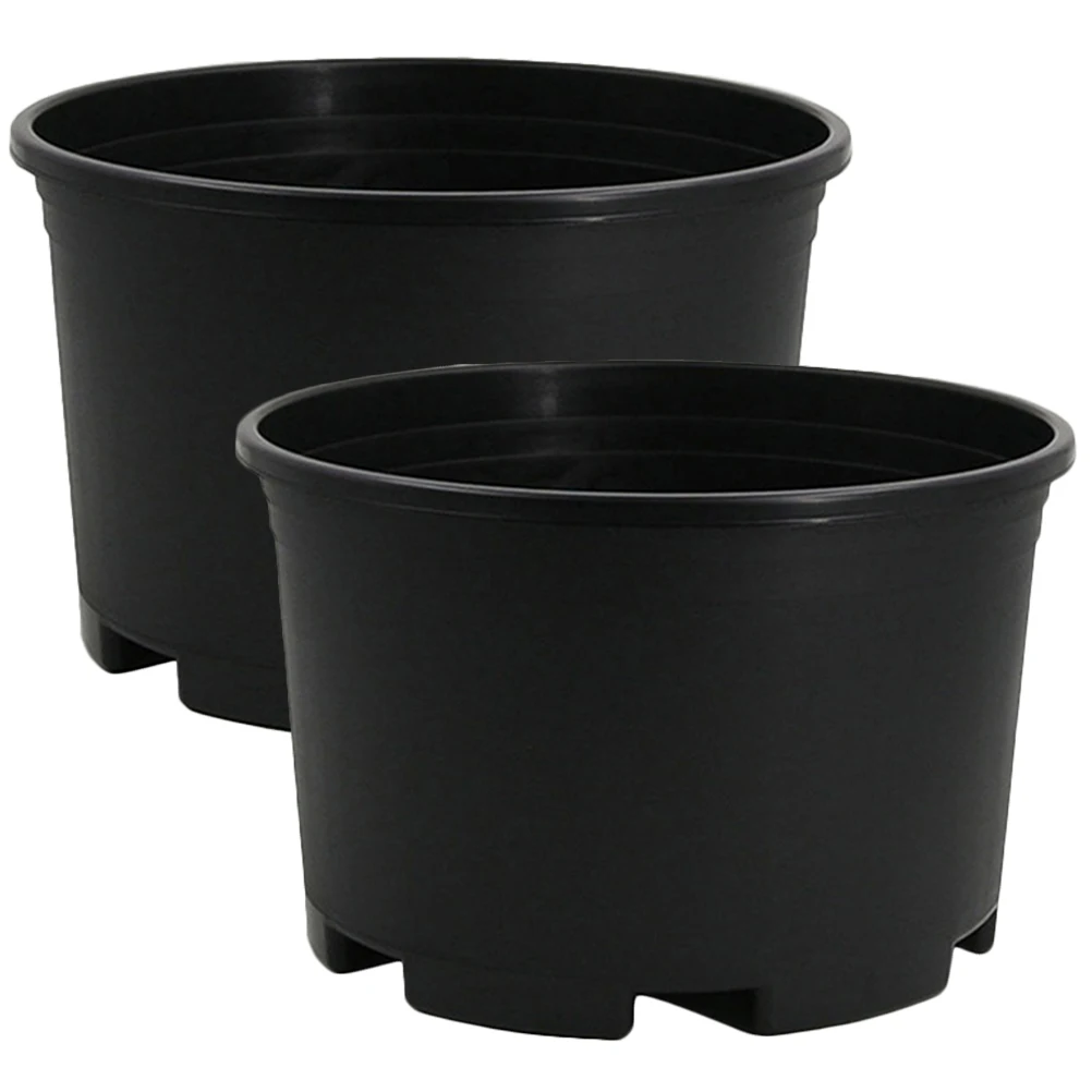 

2Pcs Orchid Planting Pot Plastic Flower Large Planter Planters for Outdoor Plants Succulent Bowl Pots Floral Containers Black