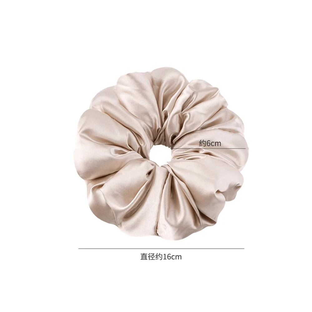 Large Solid Silk Elastic Hair Band Rope Tie Korean Women Girls Ponytail Hair Curlers Hair Styling Tools Fashion Hair Accessories