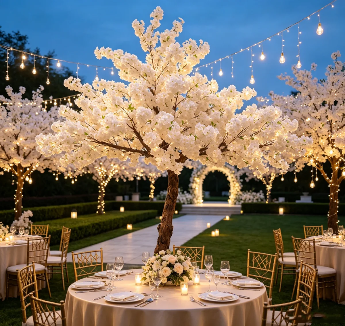 1.5M/5FT Artificial Flower Flower Japanese Trees Wedding Table Decoration Mini Silk Cherry Blossom