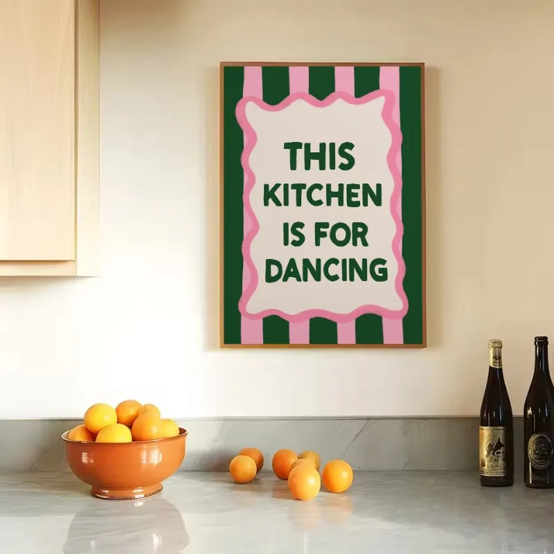 1pc frameless Canvas Painting Retro Kitchen Quotes Food Chef Cocktail Tinned Tomato Illustration Aesthetic Poster Canvas Paintin
