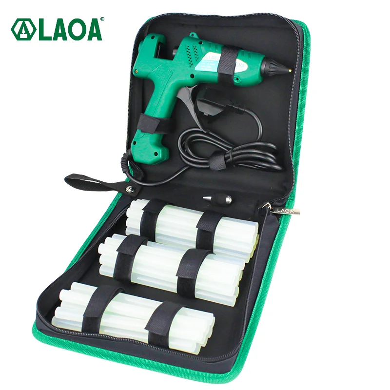 

LAOA 100W Hot Melt Glue Gun Bag Set with 11mm Glue Sticks Industrial Thermo Electric Heat Temperature Repair Tool DIY