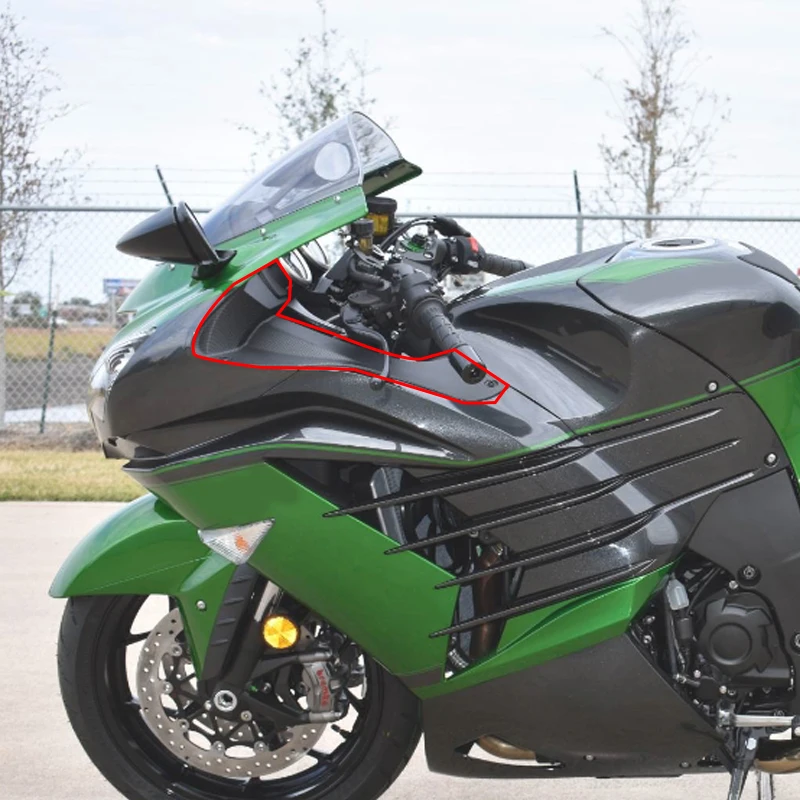 NINJA ZX14R Dash Cover Fairing Upper Front Nose Cowl For Kawasaki