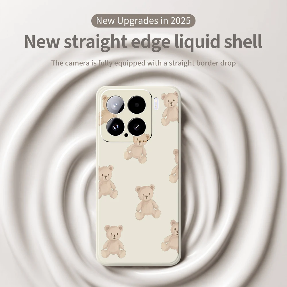 Bear Pattern Phone Case For Xiaomi Mi 15 Ultra Mi 14T 13T 12T 11T Pro Silicone Cover For Xiaomi Mi 13T Pro Mi 11T Pro Cases Capa