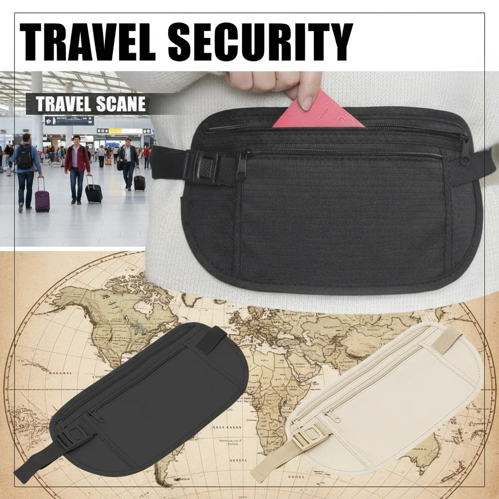 

Waterproof Anti-theft Invisible Running Waist Bag Multi-functional Ultra-thin Sports Cell Phone Bag For Men Women Cycling Bag