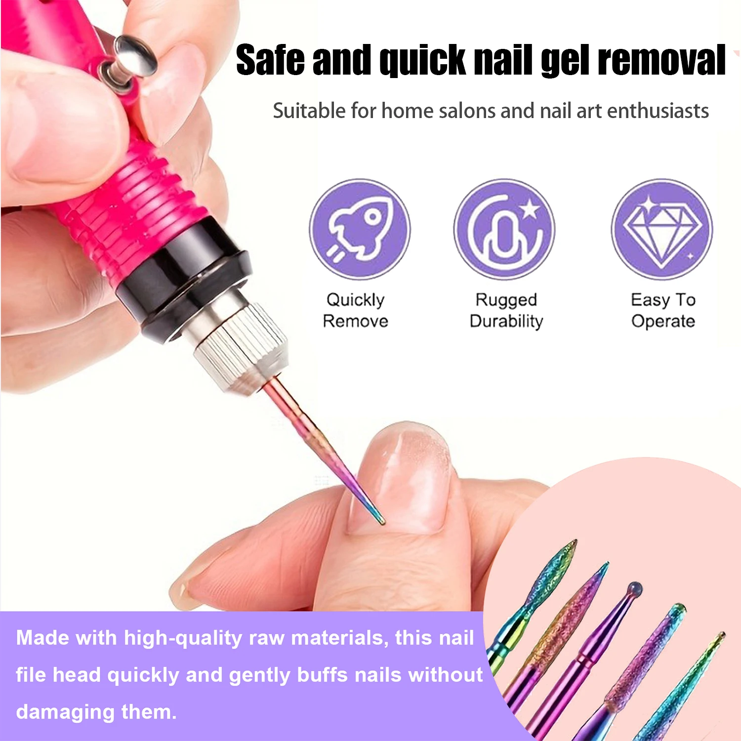 Nail Grinding Head Set for Beginners And Enthusiasts - 10/13/23 Piece Set Manicure Kit for Nail Smoothing And Callus Removal Odo