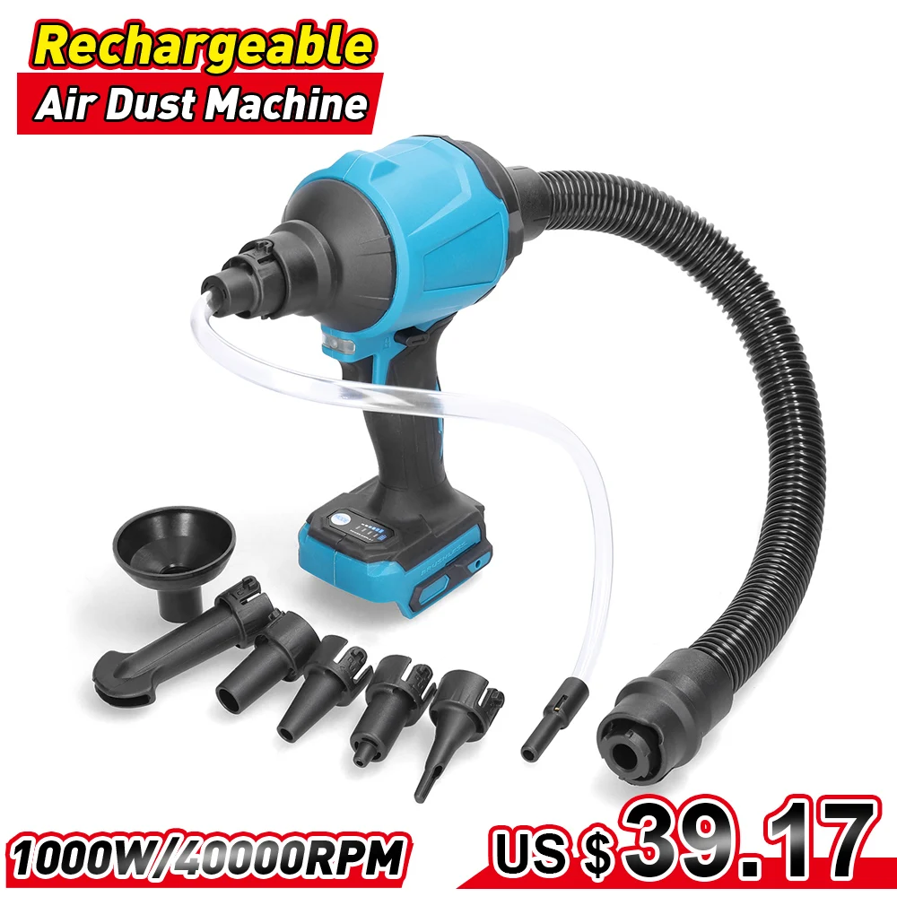 

Rechargeable Air Dust Machine Lithium Electric Cordless Dust Blower Inflator Cleanner Dusts Blowing Fan Fit For Makita Battery