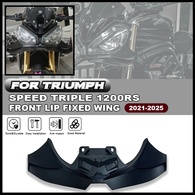 

For Triumph Speed Triple 1200RS 2021-2025 GPWING Front Spoiler Front Beak Spoiler Motorcycle Winglet Spoiler Downforce Deflector