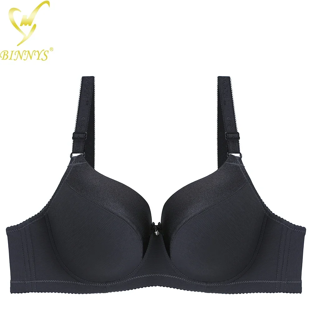 BINNYS 女性のフルカップ D カップ高品質プラスサイズの下着スパンデックスナイロンストライプ快適なアンダー女性のブラジャー