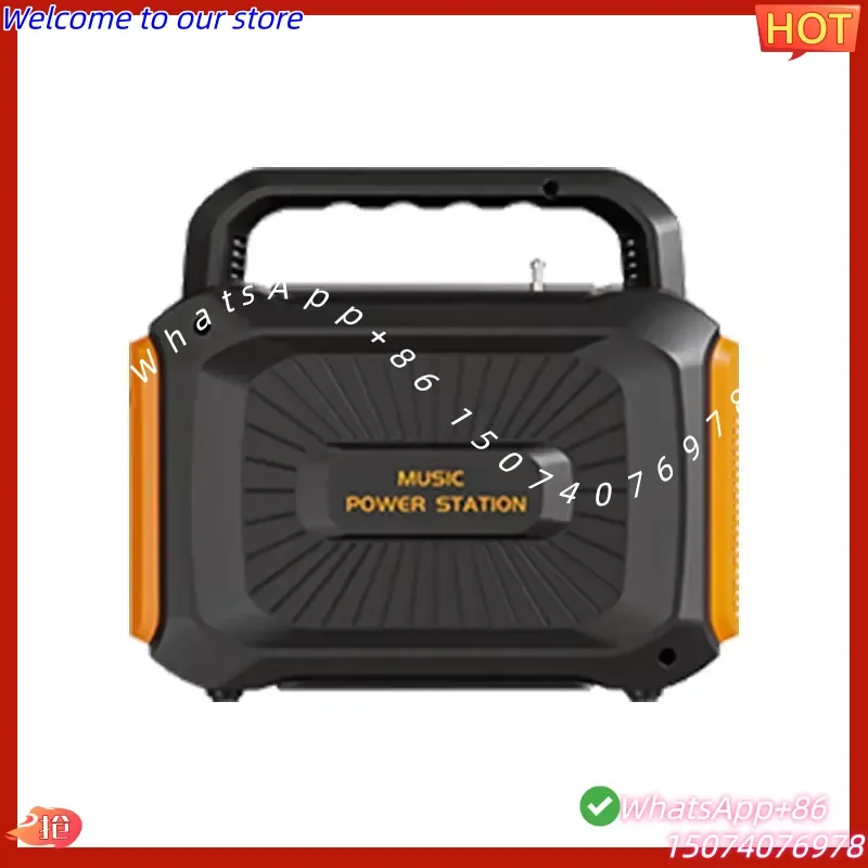 2026New 100W Outdoor Portable Generator LiFePO4 Battery Power Station Bluetooth Speaker LED Light Solar Powered Supply