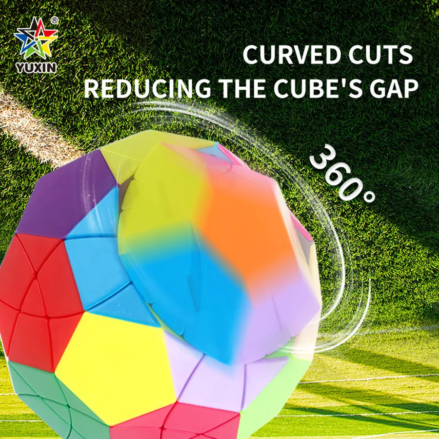 Yuxin Huanglong Soccer Megaminx Cube magique pour enfants, jouet de puzzle sans autocollant, document extraterrestre à douze axes, 32 visages