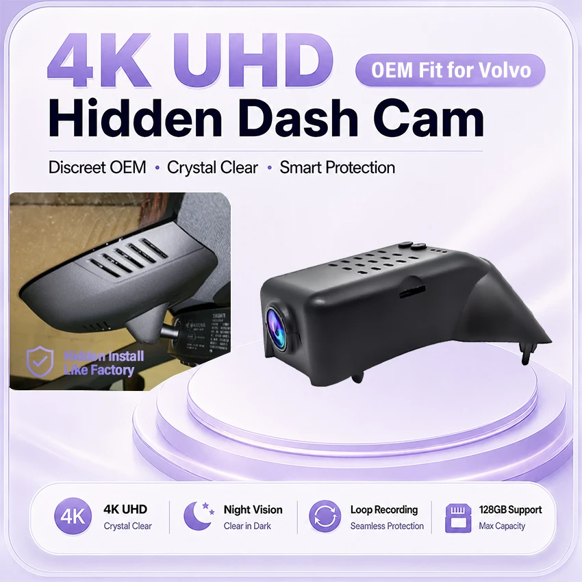 Dash Cam 4K for Polestar 2 Polestar2 2026 2025 2024 2023 2022 2021,Car DVR Dashcam Camera Video Recorder for Volvo Polestar 2