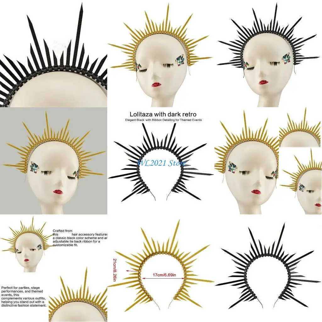 G5GC أنيقة تاج عقال الشريط التعادل هيرباند المرأة موضوع حزب الملحقات