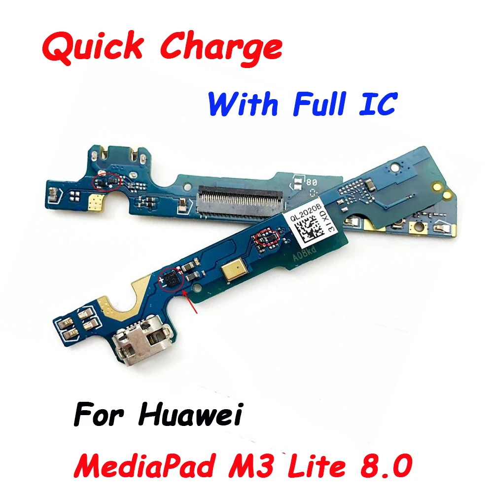 

USB Charging Board For Huawei MediaPad M3 Lite 8 8.0 CPN-W09 CPN-AL00 Charging Port Usb Board Connector Flex Cable With Micro