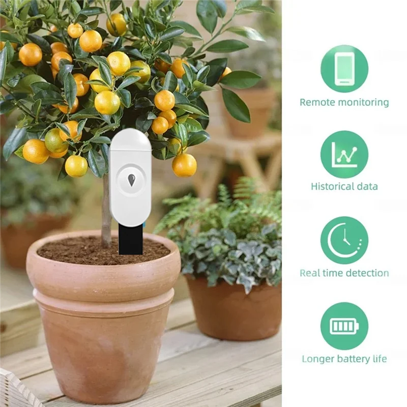 

【Party-Decoration】Moisture Sensor APP Monitor Smart Soil Tester Detector Humidity Temperature For Plant Garden Automatic Irrigat