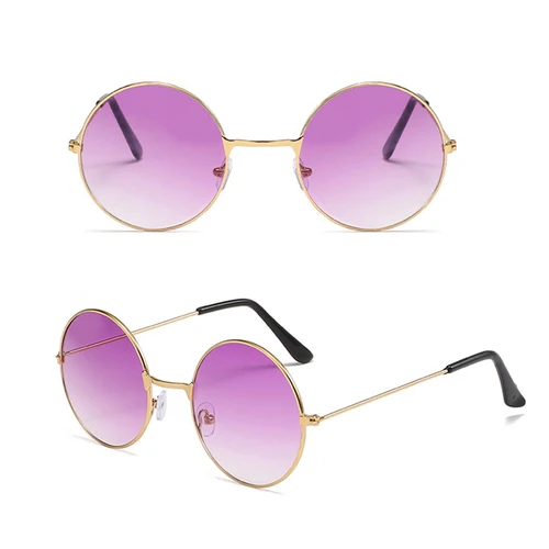 Imagen 1 del producto Gafas de sol redondas Retro Para hombres y mujeres, lentes con montura dorada y púrpura, Cosplay de Aventurina, personaje de Anime, moda