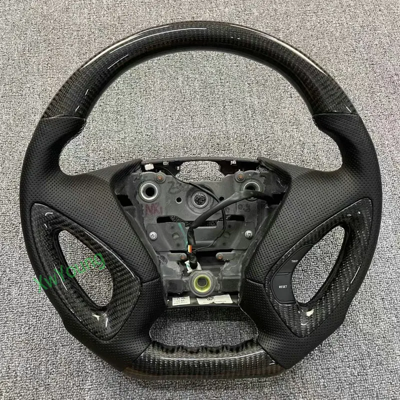 For Hyundai Sonata 100% Real Carbon Fiber Leather Steering Wheel