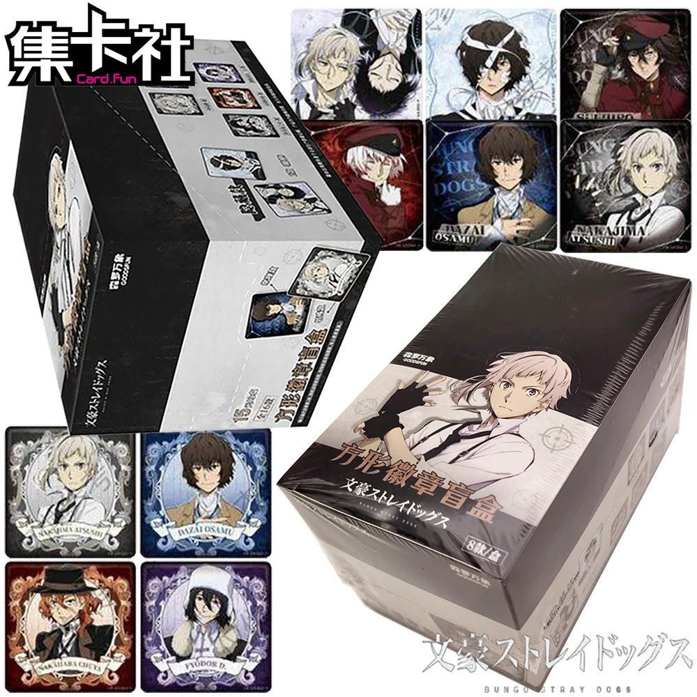 

New Original Card.fun Bungo Stray Dogs Rare Collection Square Badge Boy and Girl Like Anime Protagonist Creative Brooch Jewelry