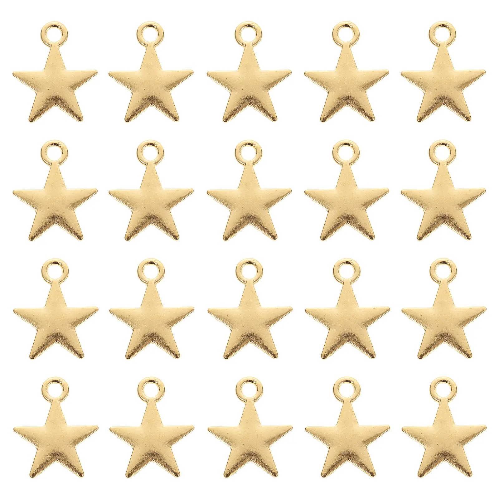 

30 шт. подвесок в форме пятиконечной звезды, высококачественный сплав, для самостоятельного изготовления украшений, для ожерелий, браслетов, серег, креативные