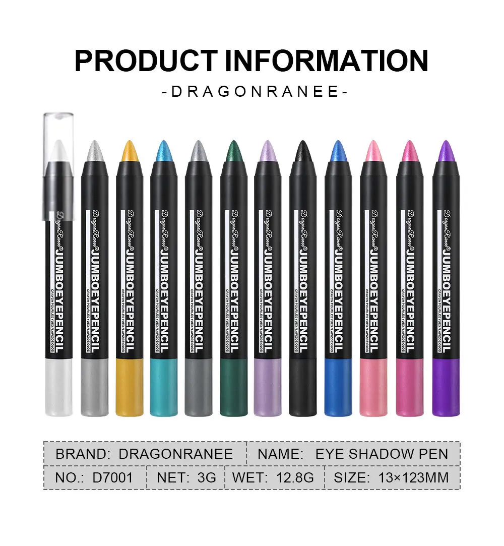 Lápis de sombra perolado tom de pele nu sereia menina perolizada cabelo branco bolha lápis sombra vara