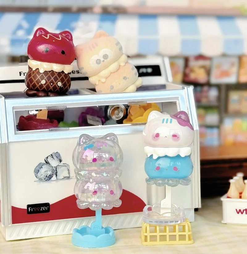 Neue Erdbeer Mousse Octopus Meow Meow Popsicle Serie Blind Box Spielzeug Niedliche Figuren Trendy Bohnen Sammeln Spielzeug Für Kinder