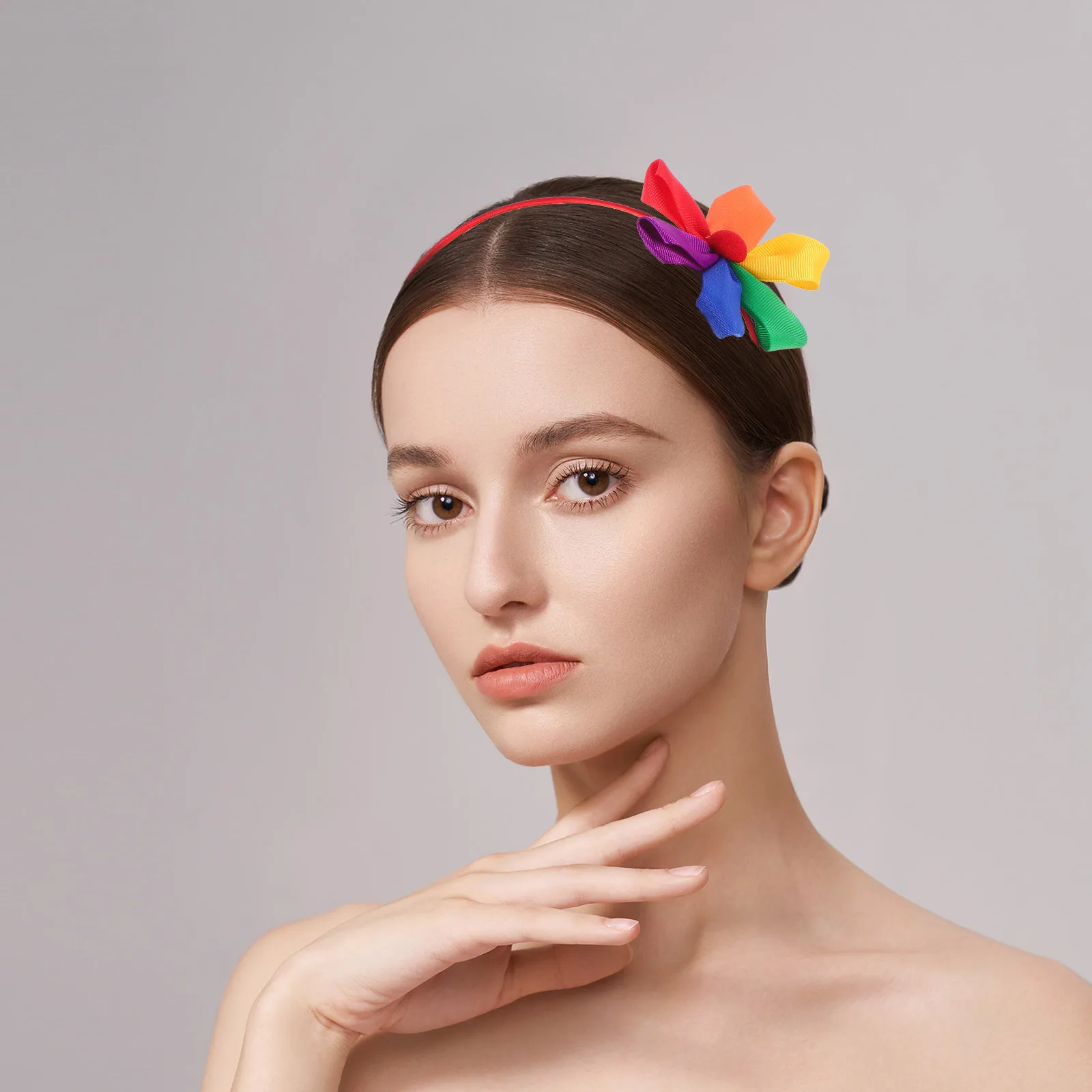 

Rainbow Headband for Women Multicolor Flower Hair Accessories Fancy Colorful Lightweight Comfortable Durable