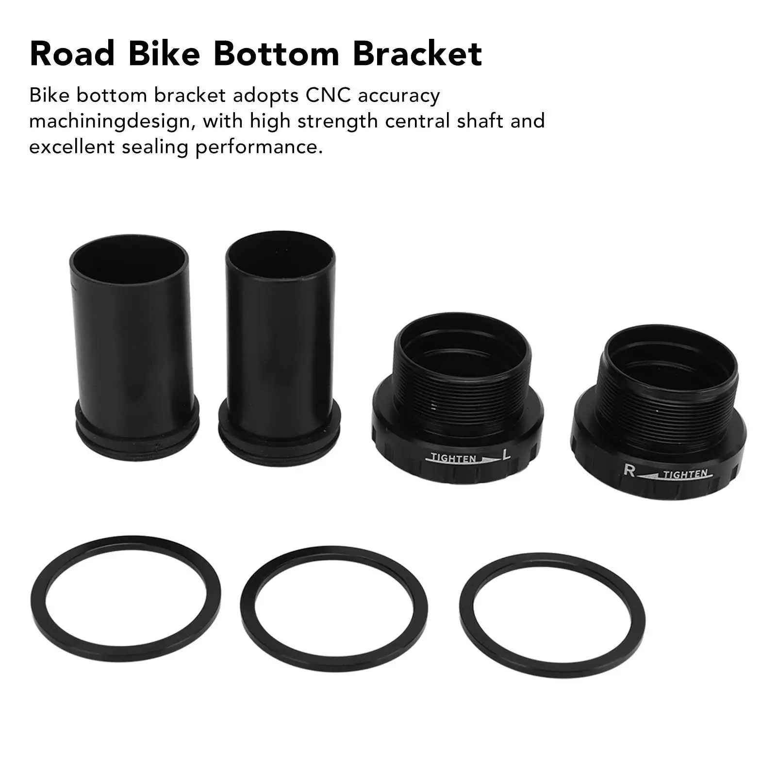 CNC Machined Aluminum Alloy Screw-In Bike Bottom Bracket - Noise-Reducing for Smooth Cycling Experience