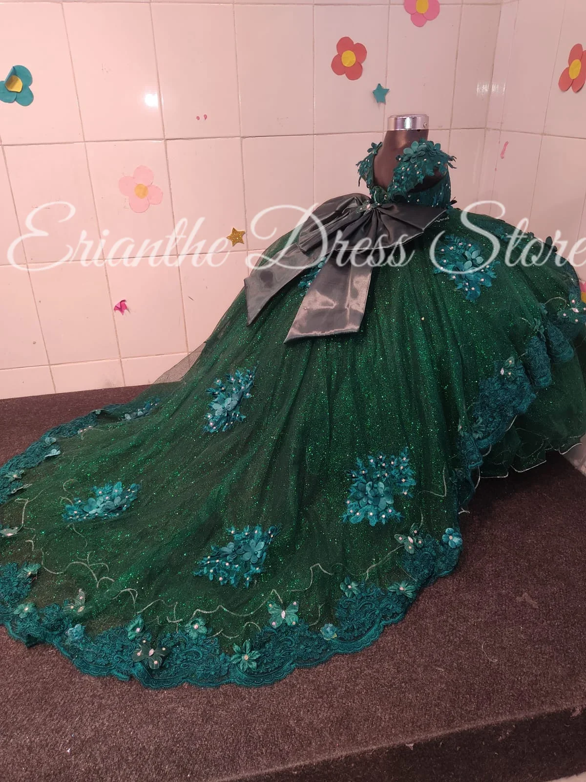 robe-de-demoiselle-d'honneur-verte-pour-mariage-en-tulle-bouffante-en-dentelle-avec-nœud-applique-personnalisee-pour-fete-d'anniversaire-pour-enfants-robes-de-bal-de-premiere-communion