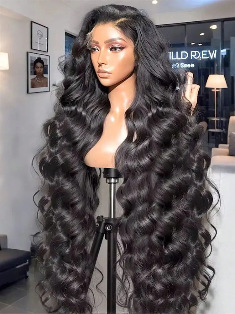 

13x4 13x6 HD Body Wave Lace Front Wig Pre Plucked Loose Wave Lace Frontal Wig Human Hair Wigs For Black Women 250% Density