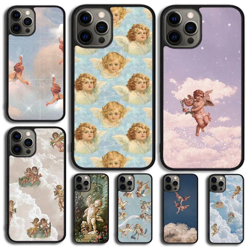 

Чехол для телефона Angel Cupid Art для iPhone 17 Air 15 Pro MAX 16 Plus 14 11 12 13 Coque