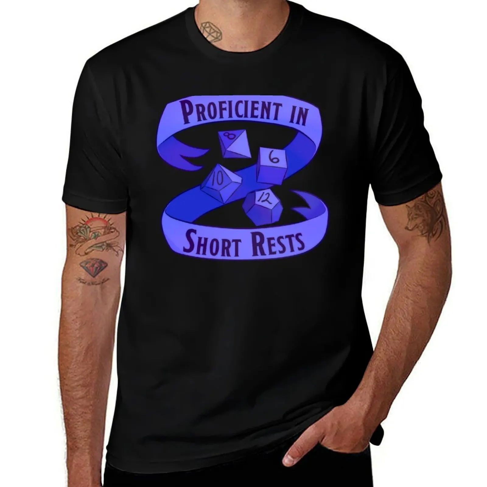 Short Rests Blue T-Shirt Casual Holiday Short Sleeve Tee