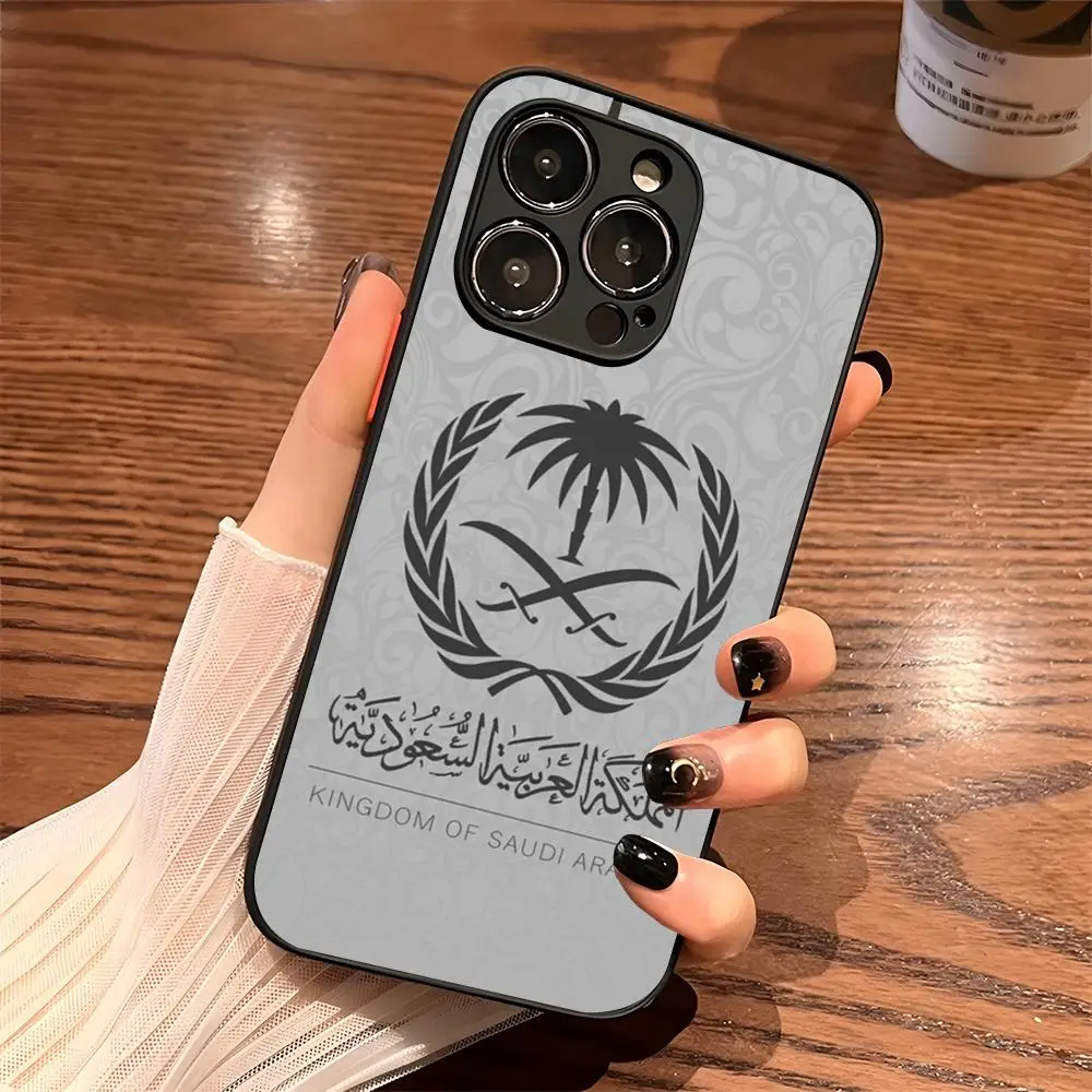 

Чехол для телефона с флагом Королевства Саудовской Аравии для iPhone 13 15ProMax 14 11 12 Pro Max Mini 8 7 Plus SE2020 XS Max X XR Matte Black Cov