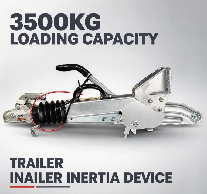 3500KG Inertia Brake Coupling Trailer Hitch Override System Cast Steel Heavy Duty Towing RV Boat Camper Corrosion Resistant