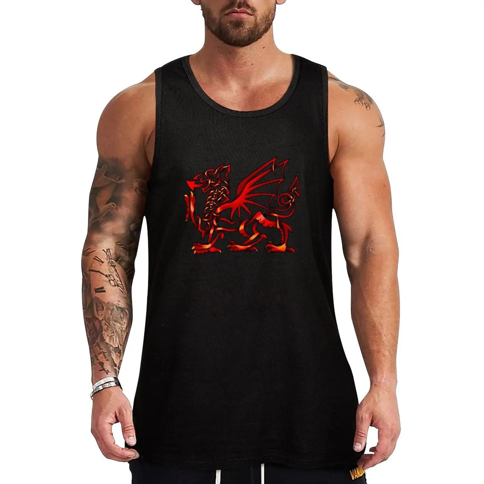 Celtic Welsh Dragon Tank Top tops Man sleeveless shirt