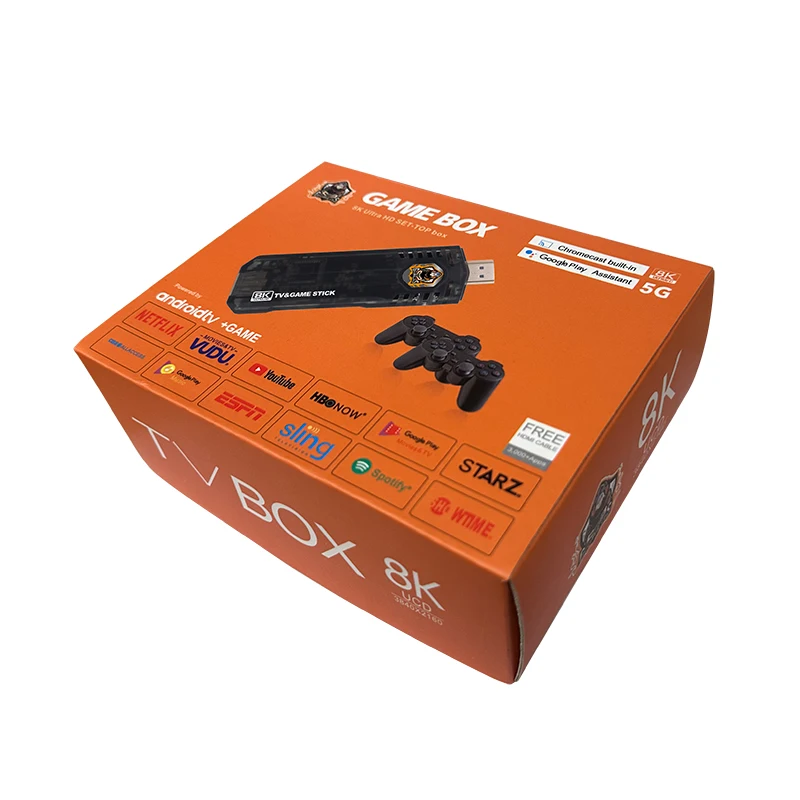 X8 تي في بوكس أندرويد وحدة تحكم ألعاب نظام مزدوج عصا تحكم لاسلكية 4K 10000 ألعاب ألعاب ريترو لهدية PS1/GBA Boy