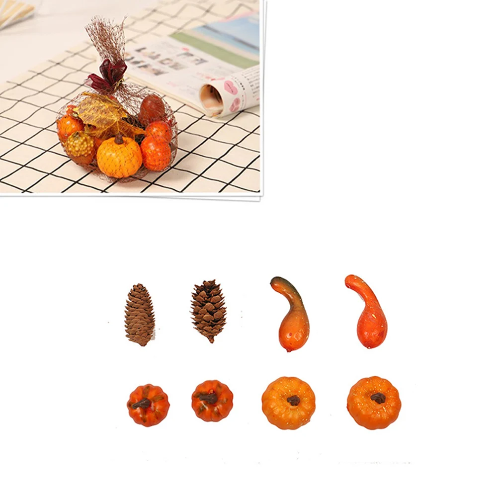 

32 Pcs Simulation Pumpkin Maple Leaves Decor Accessories Fall Home Halloween Thanksgiving Decoration Props Premium Material