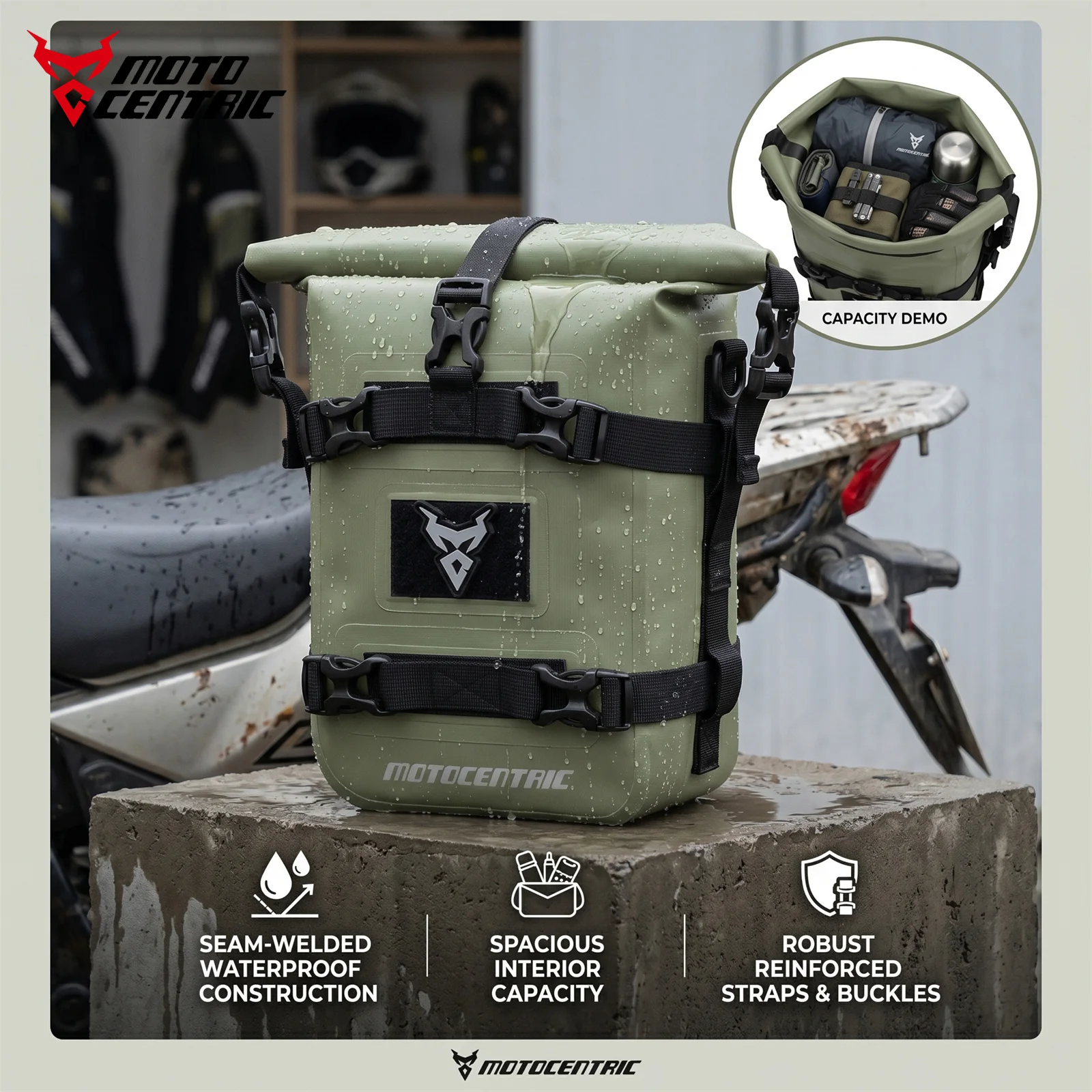 Waterproof Motorbike Crash Bars Bags Outdoor Sports Riding Motorcycle Travel Saddle Bags Durable Motorcycle Side Frame Bag