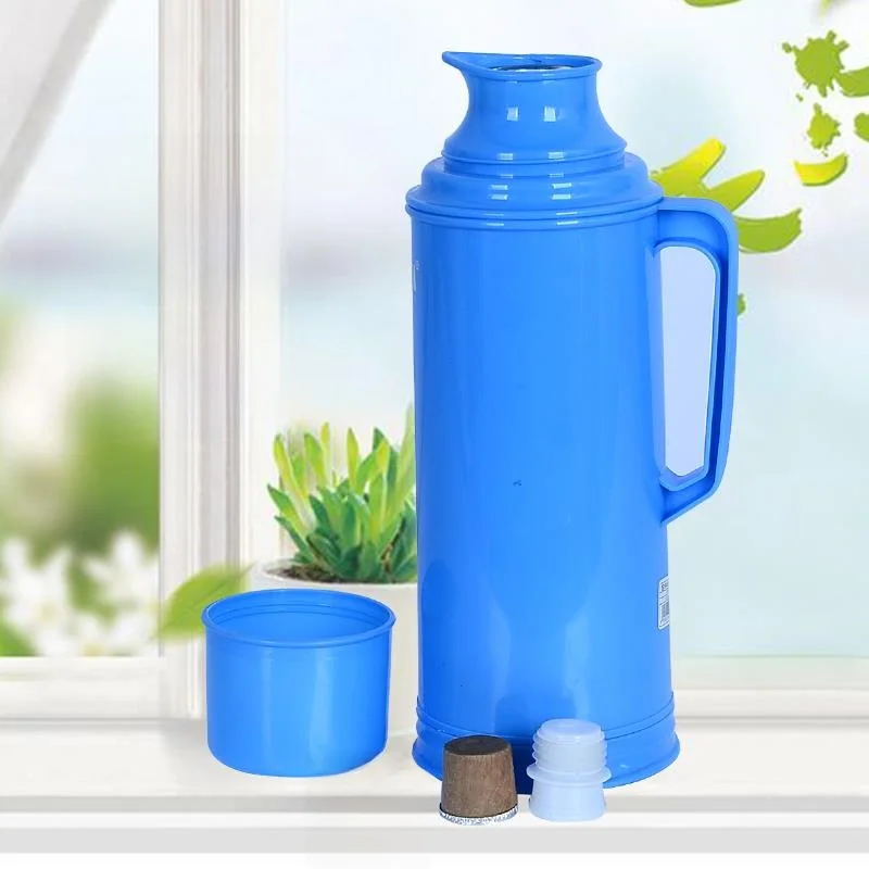 

Vintage Warm Bottle Insulated Water Pot 2L5lb Home Use Hot Water Bottle Plastic Thermal Water Kettle Glass Inner Vessel