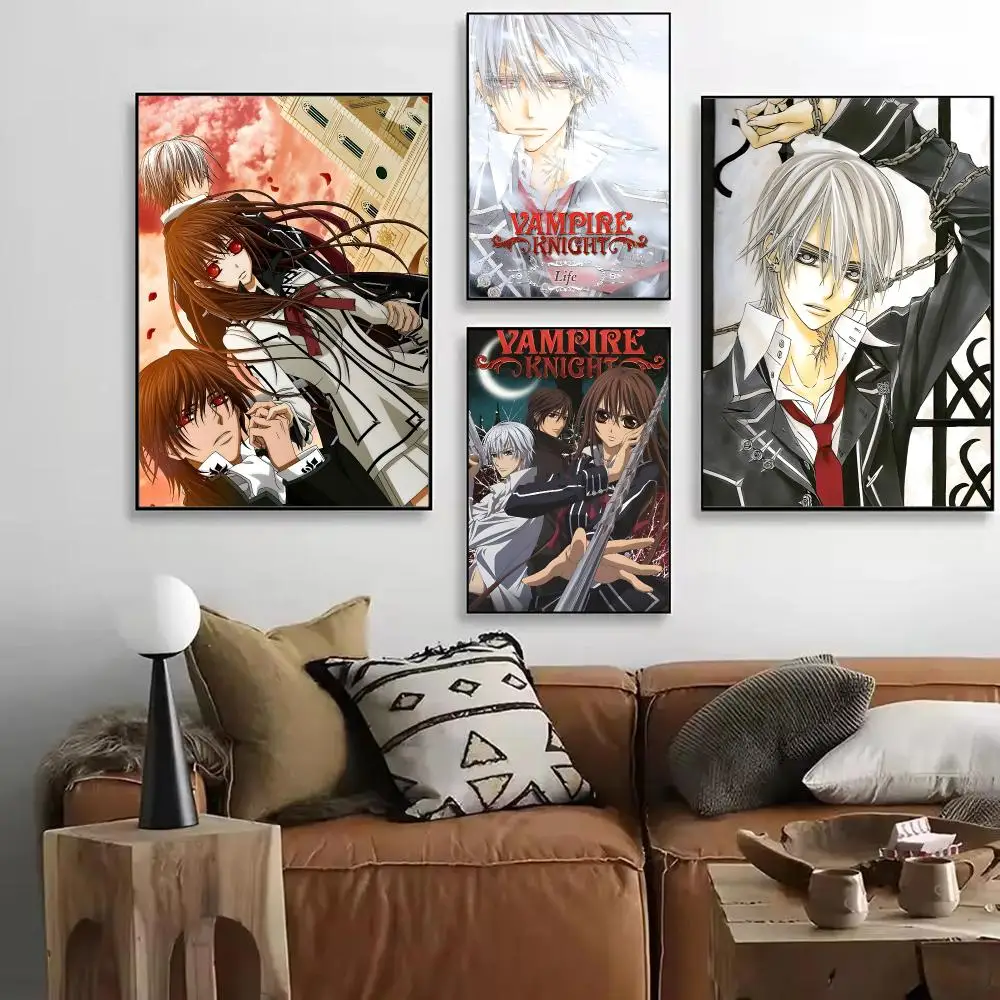 V-Vampire Knight Animation Poster Art HD Art Sticky Wall Waterproof Home Living Room Bar Decoration