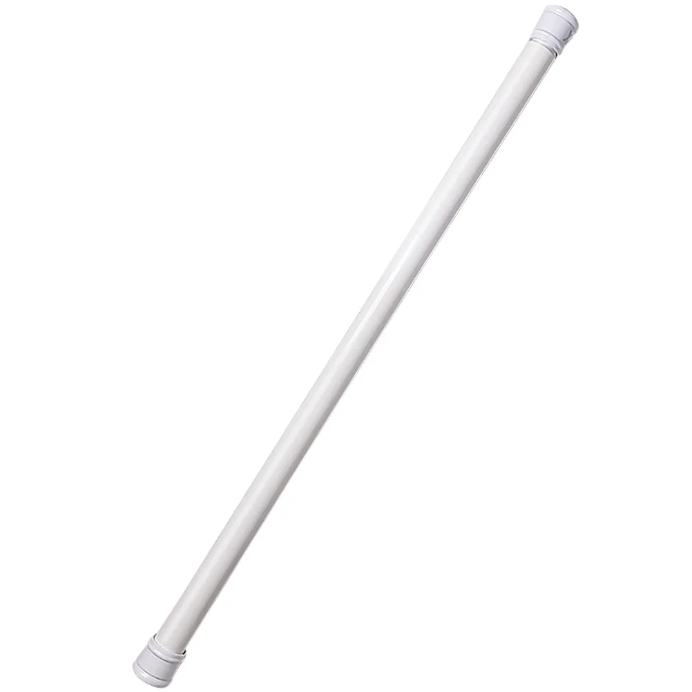 Window Curtain Hanging Rod Wardrobe Pole Shower Telescopic Clothes White Plastic Closet