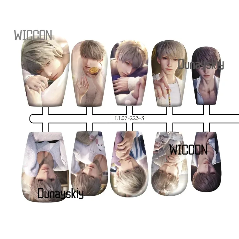 "Love and Deep Space" Series – Halloween Anime Nail Art Collection medium size nail