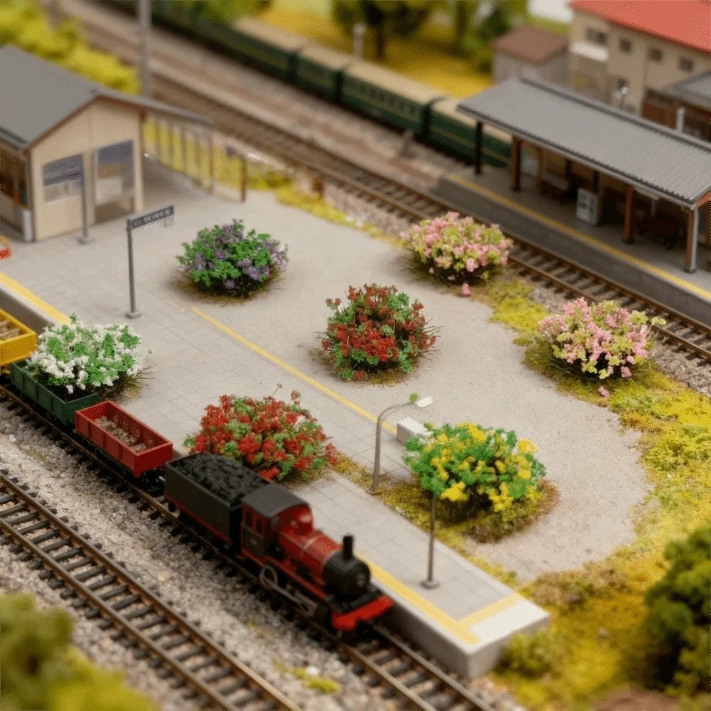 5mm DIY 미니어처 건축 꽃 클러스터 DIY 시나리오 모델 재료 건축 디테일 잔디 클러스터