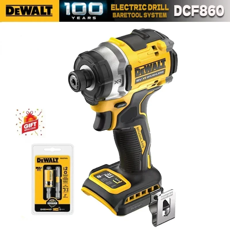 dewalt driver de impacto multifuncional recarregavel dcf860n 18v xr 282nm ferramenta eletrica premium sem escova dcf860 com dwa2ph2sl 01