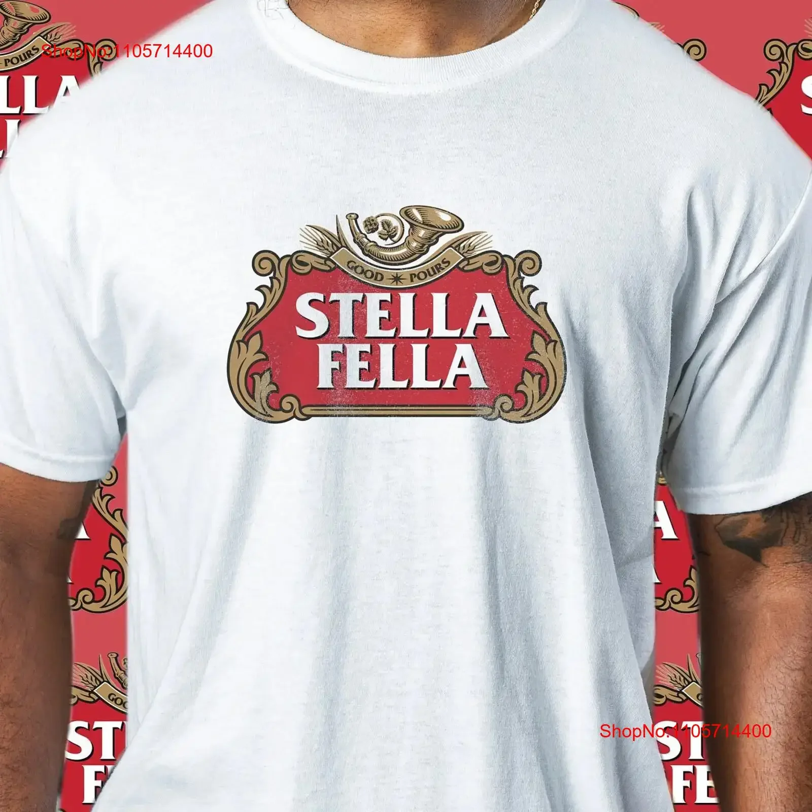 Stella Fella Festival Party Front And Back Print Summer Rave Beer T Shirt vintage Washed Breathable Slightly Soft Unisex